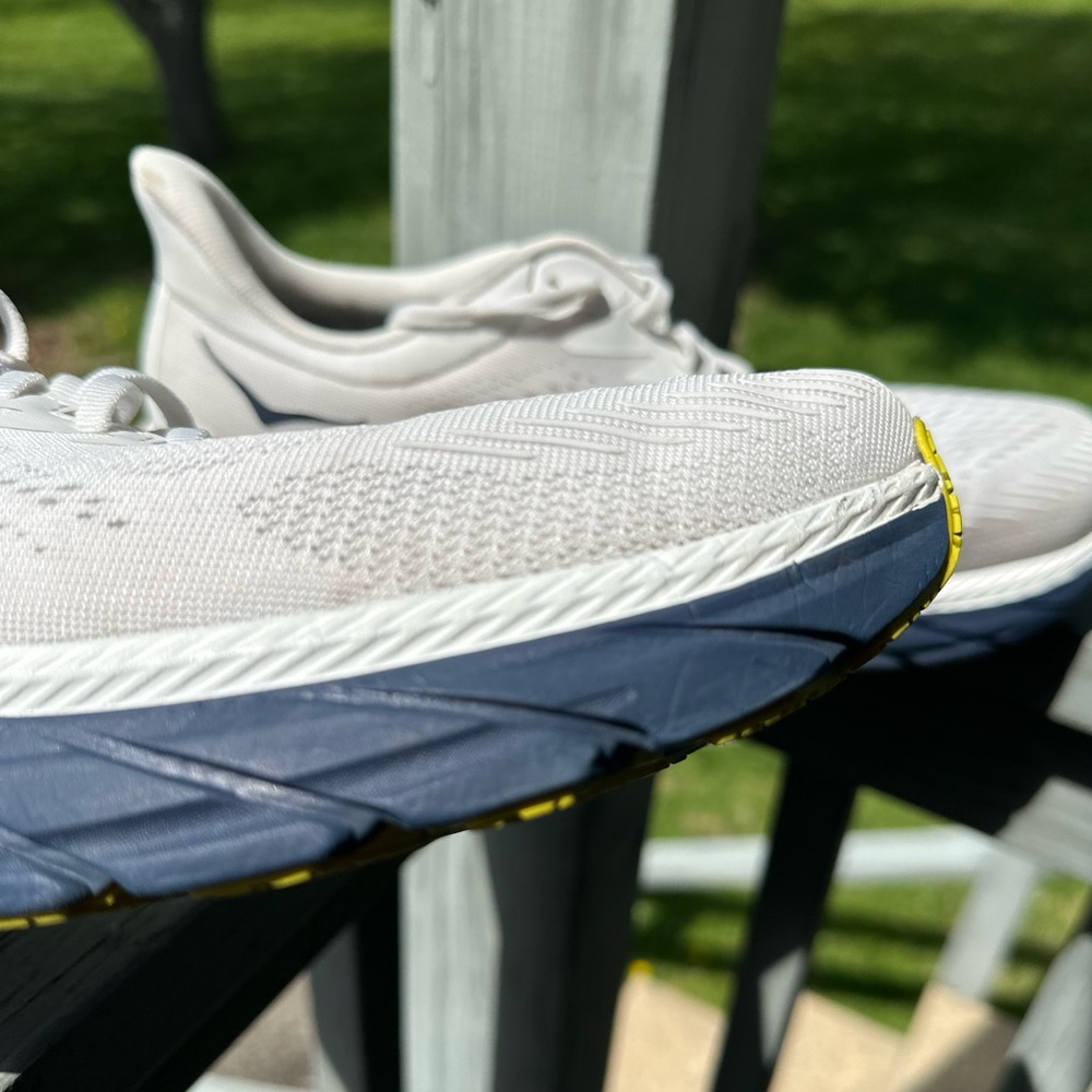 HOKA Men’s Clifton 7 size 12 White Navy Comfort Sneaker Running Trainers - Picture 11 of 14
